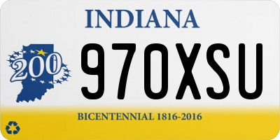 IN license plate 970XSU