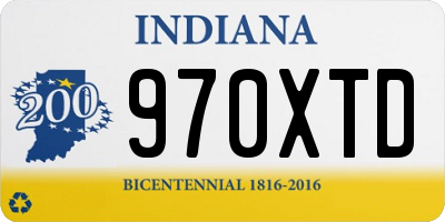 IN license plate 970XTD
