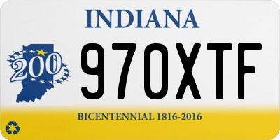 IN license plate 970XTF