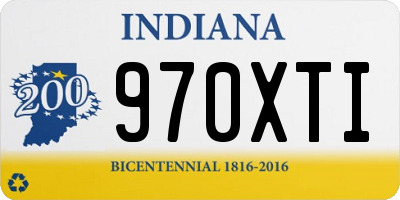 IN license plate 970XTI