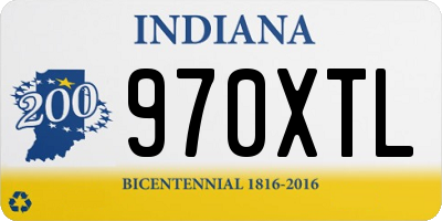 IN license plate 970XTL