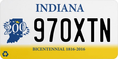 IN license plate 970XTN