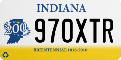 IN license plate 970XTR