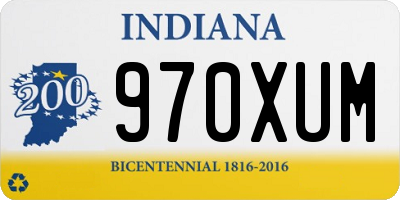 IN license plate 970XUM