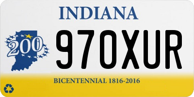 IN license plate 970XUR