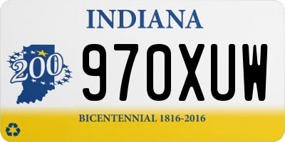 IN license plate 970XUW