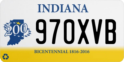 IN license plate 970XVB