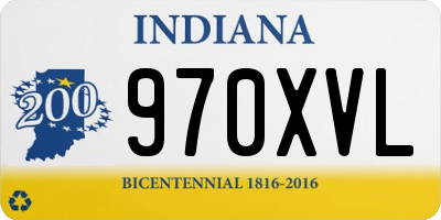 IN license plate 970XVL