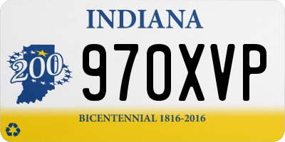 IN license plate 970XVP