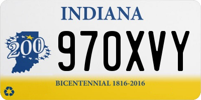 IN license plate 970XVY