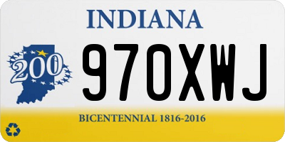 IN license plate 970XWJ