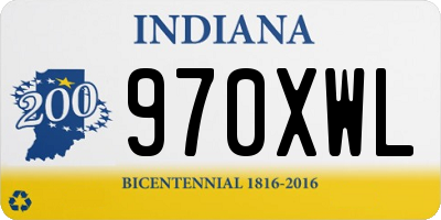 IN license plate 970XWL