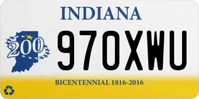 IN license plate 970XWU