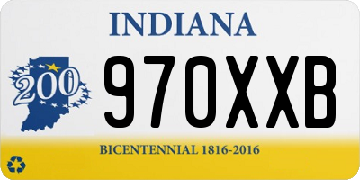 IN license plate 970XXB
