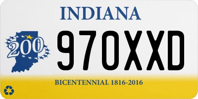IN license plate 970XXD