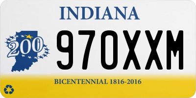 IN license plate 970XXM