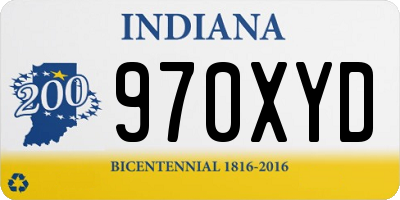 IN license plate 970XYD