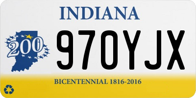 IN license plate 970YJX