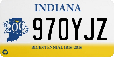IN license plate 970YJZ