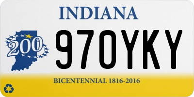IN license plate 970YKY