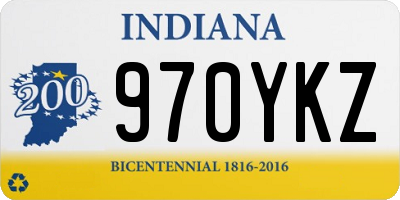 IN license plate 970YKZ