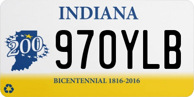 IN license plate 970YLB