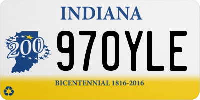 IN license plate 970YLE