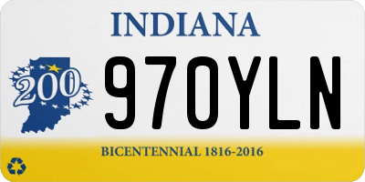IN license plate 970YLN