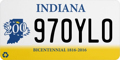 IN license plate 970YLO