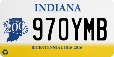 IN license plate 970YMB