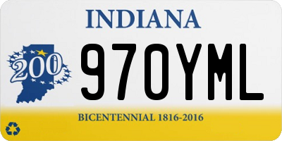 IN license plate 970YML