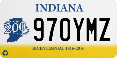 IN license plate 970YMZ