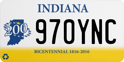 IN license plate 970YNC