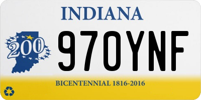 IN license plate 970YNF