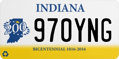 IN license plate 970YNG