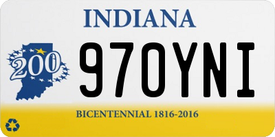 IN license plate 970YNI