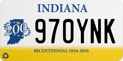 IN license plate 970YNK