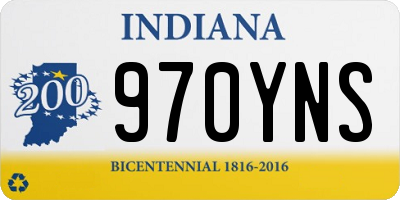 IN license plate 970YNS