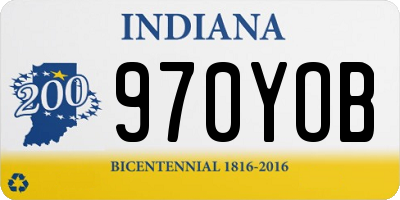 IN license plate 970YOB