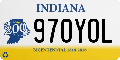IN license plate 970YOL