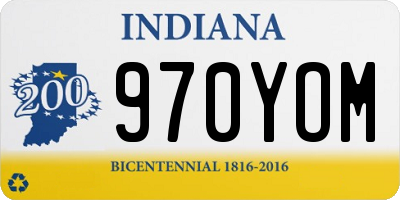 IN license plate 970YOM