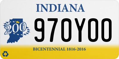 IN license plate 970YOO