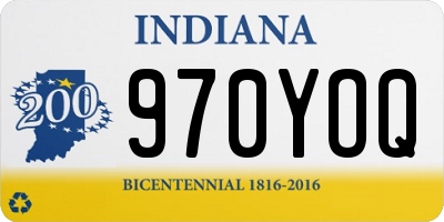 IN license plate 970YOQ