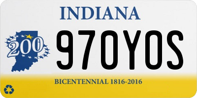 IN license plate 970YOS
