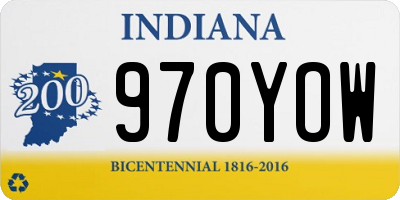 IN license plate 970YOW