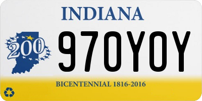 IN license plate 970YOY