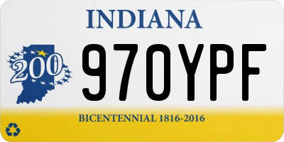 IN license plate 970YPF