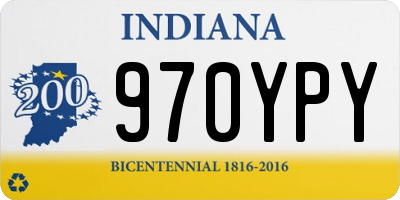IN license plate 970YPY