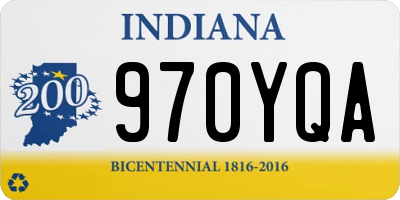 IN license plate 970YQA