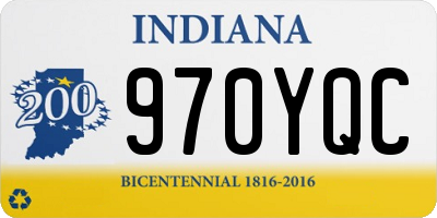 IN license plate 970YQC